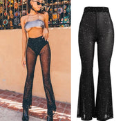 A little shimmer makes the thighs look thinner pants