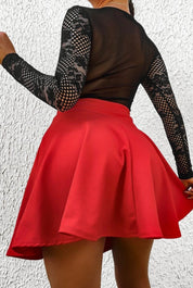 School Girl Skirt Red